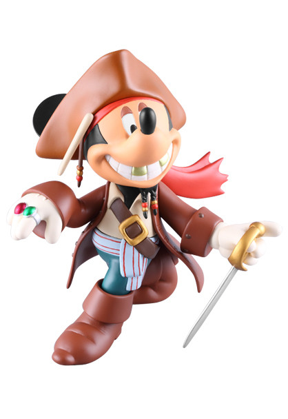 Mickey Mouse (Jack Sparrow), Disney, Pirates Of The Caribbean, Medicom Toy, Pre-Painted